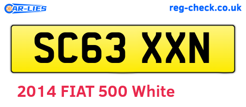 SC63XXN are the vehicle registration plates.