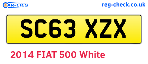 SC63XZX are the vehicle registration plates.