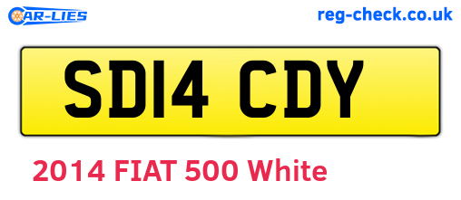 SD14CDY are the vehicle registration plates.