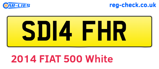 SD14FHR are the vehicle registration plates.