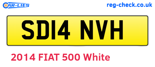SD14NVH are the vehicle registration plates.