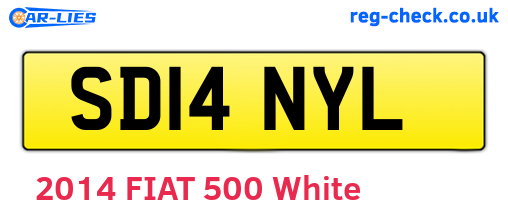 SD14NYL are the vehicle registration plates.