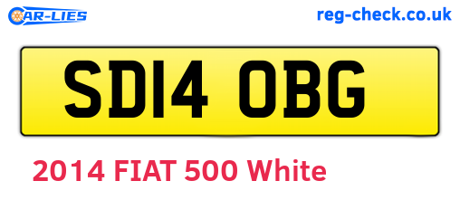 SD14OBG are the vehicle registration plates.