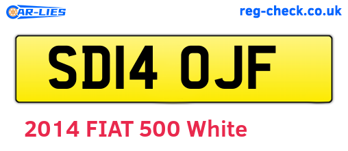 SD14OJF are the vehicle registration plates.