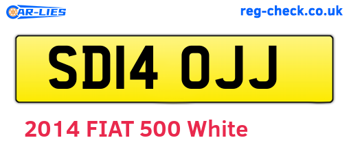SD14OJJ are the vehicle registration plates.