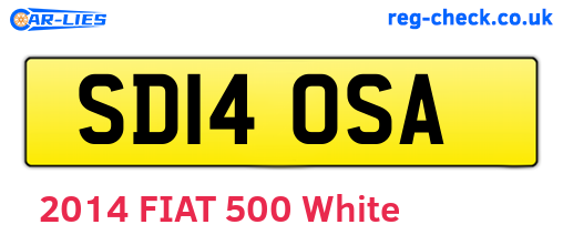 SD14OSA are the vehicle registration plates.