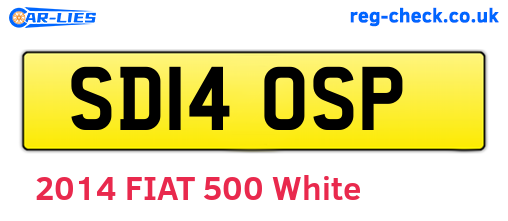 SD14OSP are the vehicle registration plates.