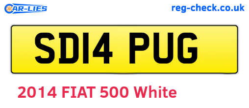 SD14PUG are the vehicle registration plates.