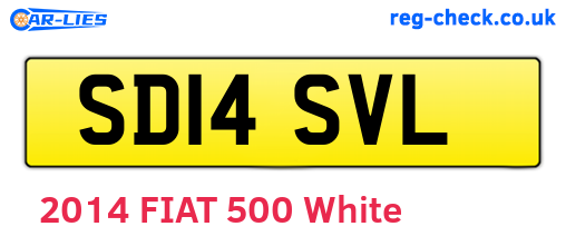 SD14SVL are the vehicle registration plates.