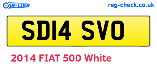 SD14SVO are the vehicle registration plates.