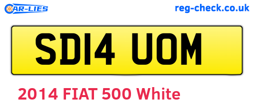 SD14UOM are the vehicle registration plates.
