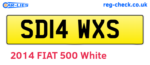 SD14WXS are the vehicle registration plates.