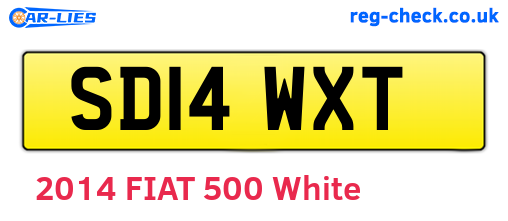 SD14WXT are the vehicle registration plates.