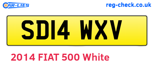 SD14WXV are the vehicle registration plates.