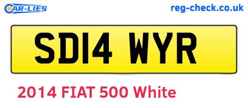 SD14WYR are the vehicle registration plates.