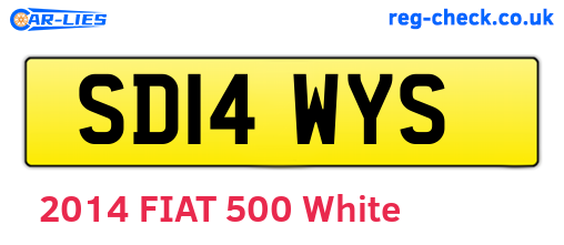 SD14WYS are the vehicle registration plates.