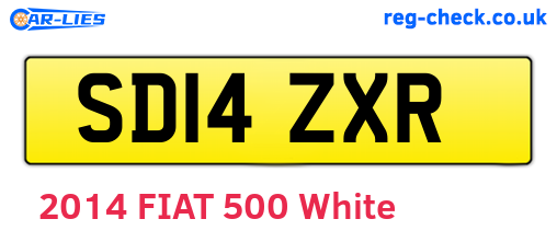 SD14ZXR are the vehicle registration plates.