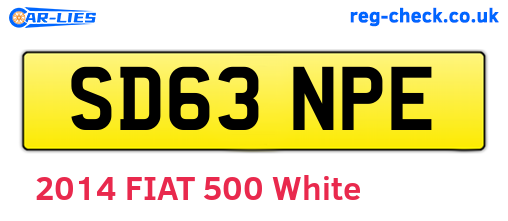 SD63NPE are the vehicle registration plates.