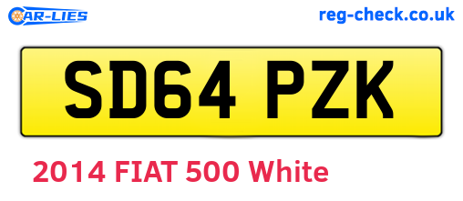 SD64PZK are the vehicle registration plates.