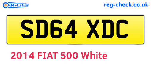 SD64XDC are the vehicle registration plates.