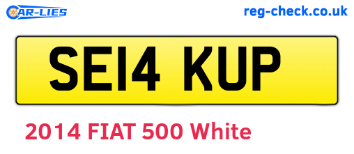 SE14KUP are the vehicle registration plates.