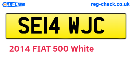 SE14WJC are the vehicle registration plates.