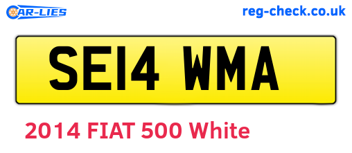 SE14WMA are the vehicle registration plates.