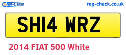 SH14WRZ are the vehicle registration plates.