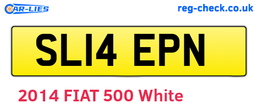 SL14EPN are the vehicle registration plates.