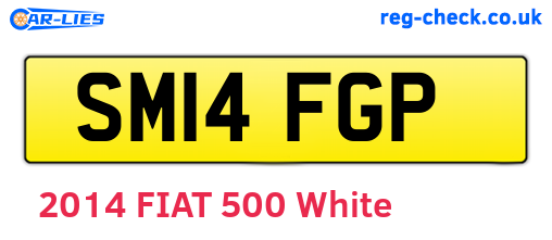 SM14FGP are the vehicle registration plates.