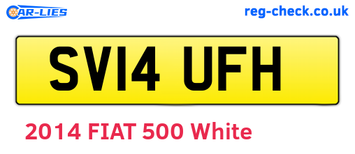 SV14UFH are the vehicle registration plates.