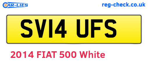 SV14UFS are the vehicle registration plates.