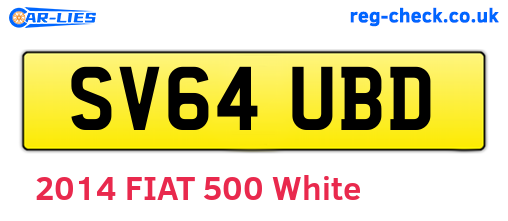 SV64UBD are the vehicle registration plates.