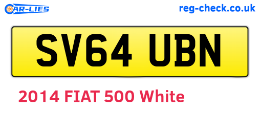 SV64UBN are the vehicle registration plates.