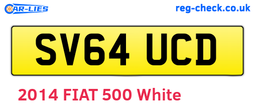 SV64UCD are the vehicle registration plates.