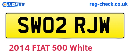 SW02RJW are the vehicle registration plates.