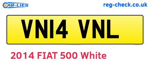 VN14VNL are the vehicle registration plates.