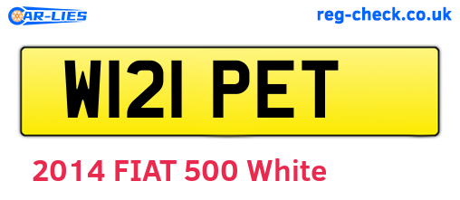 W121PET are the vehicle registration plates.