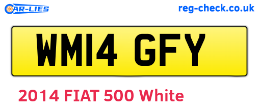 WM14GFY are the vehicle registration plates.