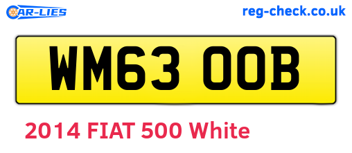 WM63OOB are the vehicle registration plates.