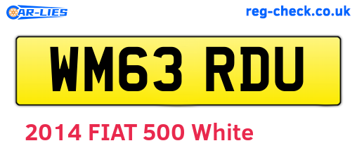 WM63RDU are the vehicle registration plates.