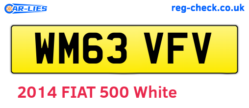 WM63VFV are the vehicle registration plates.