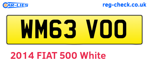 WM63VOO are the vehicle registration plates.