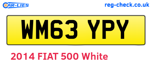 WM63YPY are the vehicle registration plates.