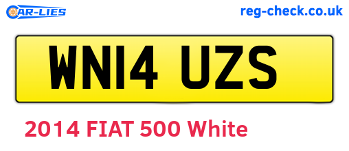 WN14UZS are the vehicle registration plates.