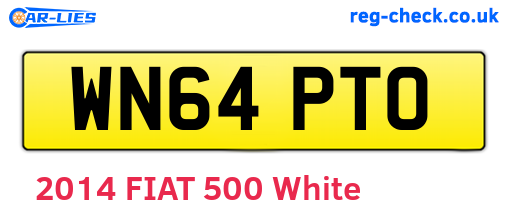 WN64PTO are the vehicle registration plates.
