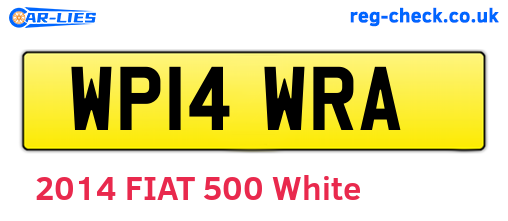 WP14WRA are the vehicle registration plates.