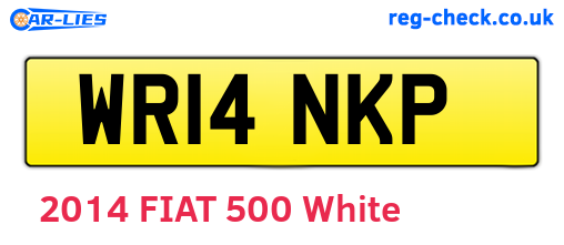 WR14NKP are the vehicle registration plates.