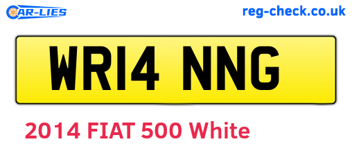 WR14NNG are the vehicle registration plates.