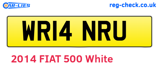 WR14NRU are the vehicle registration plates.